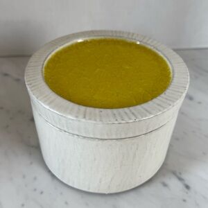 Jonathan Adler Lidded Grog Ice Lemon Yellow Bowl Container